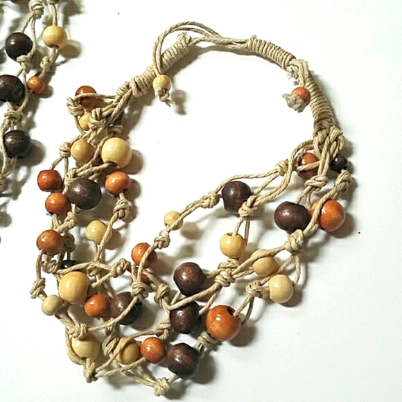 Handmade Beaded Rattan Boho Necklaces Set - Picture 5 of 5